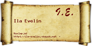 Ila Evelin névjegykártya